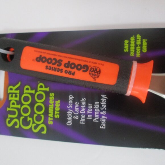 Pumpkin Pro Series Halloween Decoration Stainless Steel Goop Scoop Non Slip Grip - Picture 2 of 5